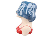Girl Face Vase Modern Decorative Sculpture Ceramic Head Flower Vase for Living Room Bedroom Office V1294-YM0706-3115230067112