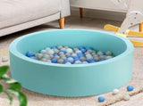 Keezi Kids Ball Pit 90x30cm Ocean Foam Play Pool Barrier Toys Children Blue BPOOL-A-7033-BL