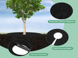 Tutuviw 4 Pack Non-Woven Tree Mulch Ring, Round Mulch Ring Tree Protector Mat with 16 Pcs Garden V1189-WXFWAL-20260319-00122