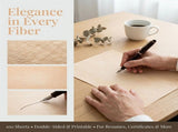 Double-Sided Vintage Parchment Paper Beige for Certificates and Writing 100Sheets V1370-AZ4-17281