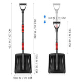 Lightweight Black Metal Snow Shovel with Handle for Efficient Snow Removal and Shovelling V1366-AZ2-W-21552