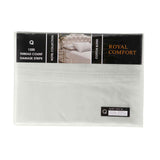 Royal Comfort 1200 Thread count Damask Stripe Cotton Blend sheet sets Queen Silver ABM-231657