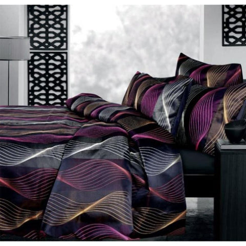 Accessorize Airwave Multi Jacquard Quilt Cover Set Single V442-HIN-QUILTCS-AIRWAVE-MULTI-SB