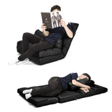 Lounge Couch Sofa Bed Double Seat Leather GEMINI BLACK V274-FT-LS0713-BK