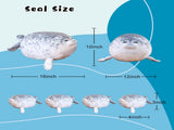 Gray Chubby Seal Plush Pillow with 4 Baby Seals Inside Soft Stuffed Animal for Kids, Hug Pillow & V1107-CS-HBGZ