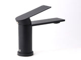 Matt Black Round Bathroom Basin Mixer Vanity Sink Faucet Spout Laundry Tap WELS V1233-KRS101BL