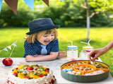 Snack Tray with Compartment Snacks Bowl with Lid Plastic Snacks Compartment Snacks Bowls Flat V1237-ZY-203-5239
