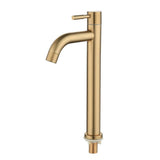 Brushed faucet, single cold water faucet, stainless steel waterfall bathroom sink faucet, bathroom V1369-AZ3-W-03777