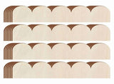 24-Pack Unfinished Scalloped Wood Trim for DIY Home Decor Projects V1366-AZ2-W-14397