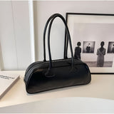 Fashion Shoulder bag for Women Retro Top Handle Handbag PU Leather Commuting Bag Bowler Purse East V1369-AZ3-W-10803