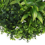 Flowering White Artificial Green Wall Disc UV Resistant 50cm V77-8880002