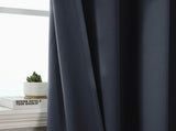 1 Panel Beige Blackout Curtain Panel With Grommets, Thermal Insulating Microfiber Drapes For Bedroom V1237-ZY-807-317