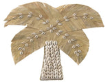 Handcrafted Shell & Weave Wall Hanging Palm Tree 30x30cm V637-33798TRE