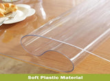 Clear Table Protector, 1.5mm Thick 24 x 48 Inch Desk Protector Mat Clear, Waterproof Plastic Table V1258-DP02-C-1313