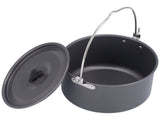 Outdoor Camping Pot Portable Aluminum Alloy Bonfire Hanging Pot with Lid Storage Bag for 68 People V1294-YM0714-3118210282611