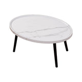 Oval Coffee Table Mid Century Modern Minimalist Display V63-921071