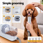 i.Pet Pet Grooming Kit Vacuum Dog Cat Hair Dryer Remover Clipper Brushes Cleaning PET-DRYER-7IN1-WH