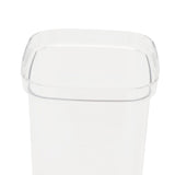 Food Storage Jars Plastic Airtight Containers with Bambusoideae Lids Kitchen Square Clear Canisters V1294-YM0901-3118250039811