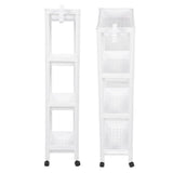 Bathroom Tower Shelf Plastic Freestanding Storage Rack Organizer Multifunctional Shelving Unit for V1294-YM0706-3112230061616
