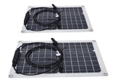2 Pcs Solar Panels Kit 15W Portable Monocrystalline Solar Panel Charger for Outdoor Boat Caravan RV V1294-YM0523-3114210135711
