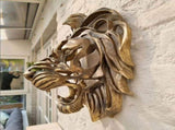 Gold Animal Head Wall Wall Sculpture Home Statue for Living Room Office Bedroom Modern V1192-AZ-W-13735