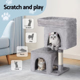 i.Pet Cat Tree 67cm Tower Scratching Post Trees Scratcher Condo House Light Grey PET-CAT-S67-LTGR