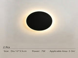 13CM Black Regular Eclipse Wall Light 2Pcs Stepless Dimming V1221-XM-LB439-GM31
