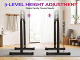 Everfit Dip Station Parallette Bars Home Gym Workout Stand Black PUB-A-SH02-BK
