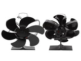 Stove Fan 6 Blades Greater Air Volume Low Noise Operation Wear Resistance Fireplace Fan Black L V1294-YM3117220218112-0421