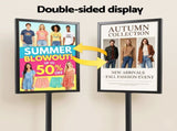 A1 Frame Pedestal Sign Holder Poster Stand Display Board Double Sided 60x90cm SIB-H165-A1-BK