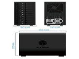 ICY BOX IB-3810-C31 SINGLE enclosure for 10x HDD with USB 3.1 Type-C or Type-A interface V28-HDDICY3810C31