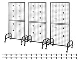 3 Packs Grid Wall Panels, 600 x 1640mm Wire Grid Panels Display Rack, Movable Art Display Shelf with V952-LSWGQ6070INC9Q86I001V0