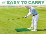 2-Pack Golf Turf Hitting Mats for Indoor and Outdoor Practice, Ideal for Beginners and Golf Training V1366-AZ2-W-17444