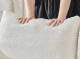 92-inch high-quality teddy fur fabric corner sofa - Black V1316-W1825S00020