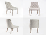 2X French Provincial Dining Chair Oak Leg AMOUR CREAM V274-FT-FC8443-CR