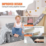 Fold-out Kids Sofa, Glow-in-the-Dark Kids Couch Chair, 2-in-1 Children Convertible Sofa to Lounger, V952-ETSFZDSF00008T8FPV0