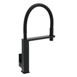Matt Black Swivel Kitchen Sink Basin Mixer Swivel Faucet Tapware Pull Out Spout V1233-KSQ509B