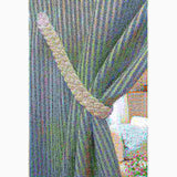 Ecru white rustique braided magnetic tieback V1008-948621-C169