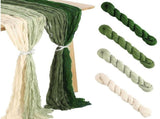 4PCS Cheesecloth Table Runner Gradient Blue Gauze Table Runner 6FT Boho Cheese Cloth Table Runner V1366-AZ2-W-13277