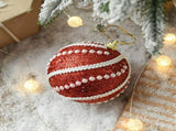 Glittery Christmas Baubles , Pearl-Accented Holiday Ornaments in Assorted, 2 Sets Total V888-ELOSUNG10502