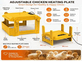 CARLA HOME Upgraded Chick Brooder Heating Plate - Adjustable Height - Yellow - Chicken Heater V178-36541