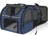Expandable Cat Backpack, Mesh Breathable, for Small Dogs & Puppies, Travel Hiking Camping Pet V1232-KZB-CW-004