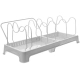 White Stainless Steel Rectangular Countertop Dish Drainer and Drying Rack Adjustable Kitchen V1370-AZ4-19870