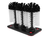 3 Heads Cup Brush Water Bottle Cleaning Brush Glass Cup Washer with Suction Base for Hotel Bar V1294-YM0901-3117250037611
