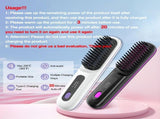 Cordless Hair Straightener Brush Dual 2000mAh batteries for long-lasting power, fast heating, V1106-ZFQ001