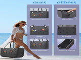 EVA Beach Tote Bag for Swimming, Pool & Travel Waterproof Washable Rubber Handbag with 2 Random V1107-CS-STDDBH