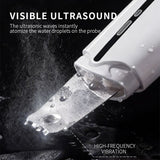 2-in-1 Ultrasonic Skin Scrubber & EMS Massager Red/Blue Light Therapy for Deep Cleansing, Blackhead V1107-110-16145-WHT-20CM