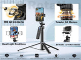 Auto Face Tracking Tripod 360 Rotation with Stand,Android and iPhone Tripod Holder with Remote and V1259-TRIPOD-FACE-360-BT