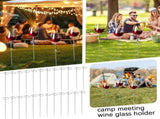 Metal Wine Glass Stake Rustproof Outdoor Drink Holder Ground Insert Stand for Garden Patio Picnic V1192-AZ-W-24140