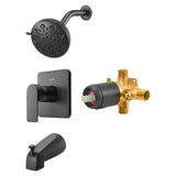 Tub and Shower Faucet Set, 127 mm Rainfall Shower Head and Bathtub Spout, Complete Single-Handle Tub V952-YGHLLTZHFHWFQMXOX001V0